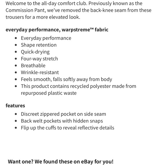 Lululemon ABC Slim-Fit Trouser 32" Warpstreme Black Men’s size 30 - Picture 9 of 10